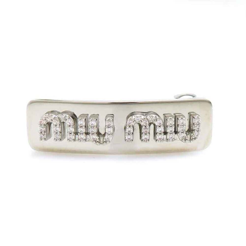 Miu Miu Miu barrette hair clip, metal, silver, women's, h32284k